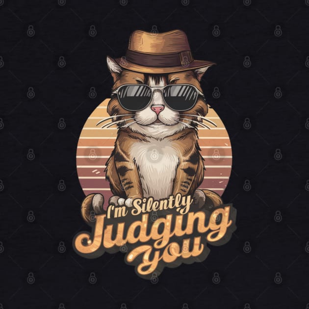 Sarcastic Cat " I'm Silently Judging You " by Hunter_c4 "Click here to uncover more designs"